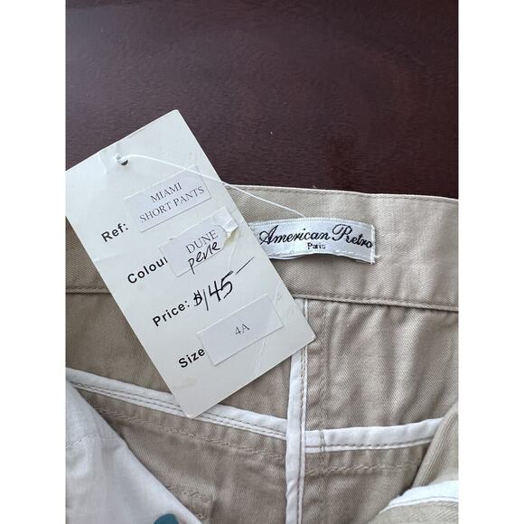 American Retro Beige Size 4A Girls Shorts with Beautiful Detai - Picture 6 of 8